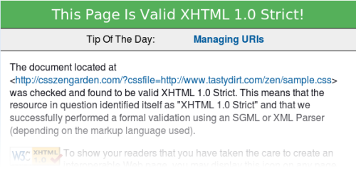 Resultado validacion XHTML - VALIDO